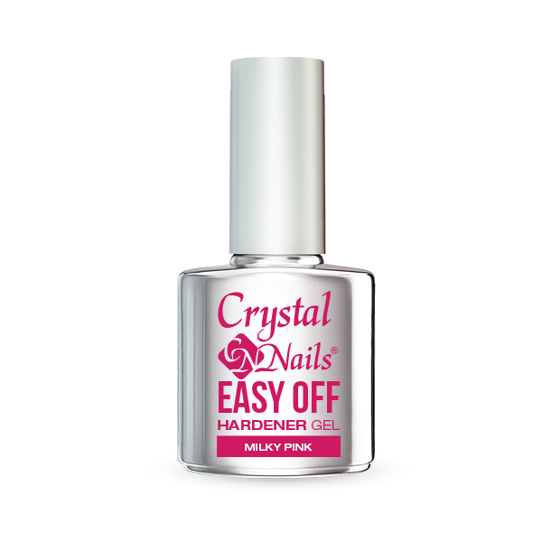 Crystal Nails Easy Off Hardener Gel (Milky Pink) - 13ml