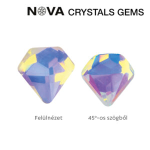 Crystal Nails NOVA Crystals Gems Formakő – 5 mm gyémántalakú (Aurora)