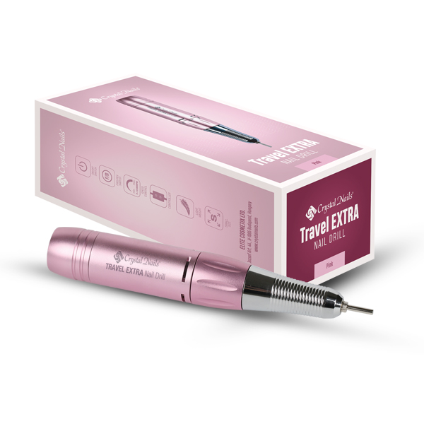 Crystal Nails Travel Extra Nail Drill csiszológép - Pink