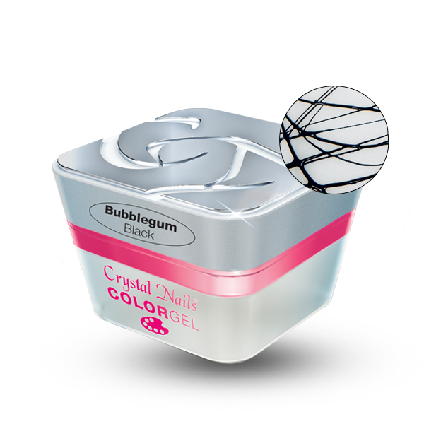 Crystal Nails Bubblegum color gel - Black 3ml