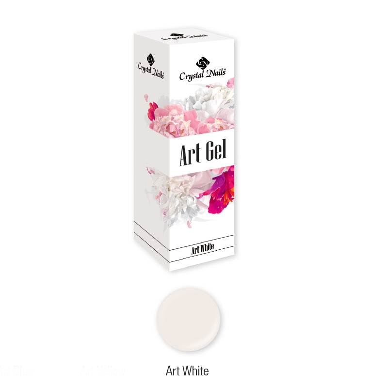 Crystal Nails Art Gel festőzselé - Art White (5ml)