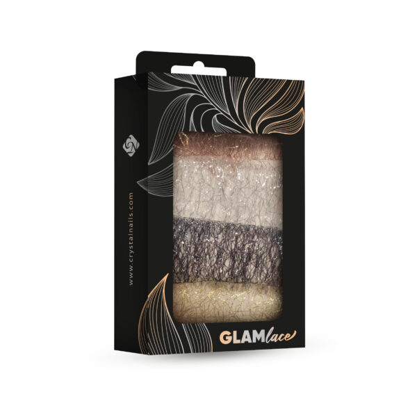 Crystal Nails Glam Lace - beépíthető díszítő háló